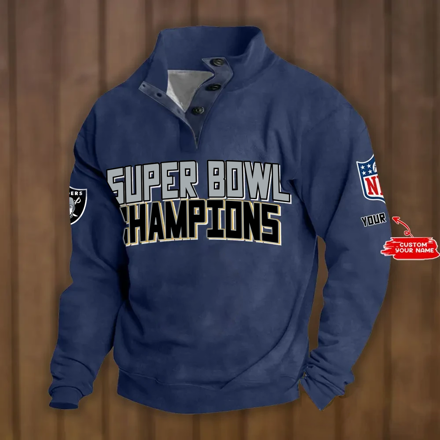 LVR x NFL Double Breasted Stand Collar Hoodies DATND TANTD