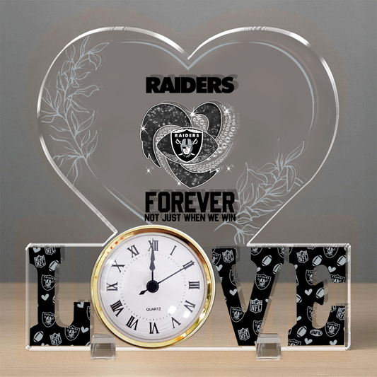 LVR x NFL Forever Not Just When We Win Acrylic Clock DATND TANTD