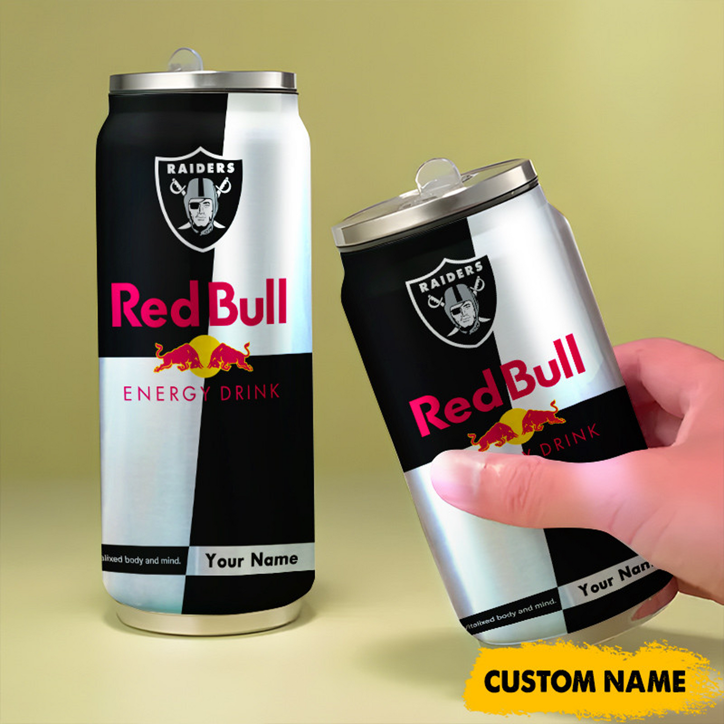 LVR x NFL Mix RedB Drink Can Tumbler Custom Any Name DATND TANTD