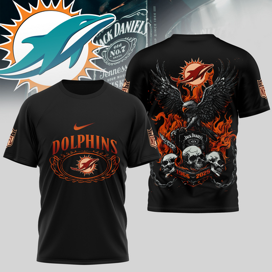 MD Premium NFL Flaming Eagle Skull T-Shirt DDT CTND