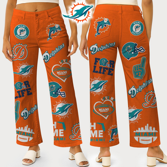 MD Premium NFL High Waisted Casual Wide Leg Pants DDT NTL
