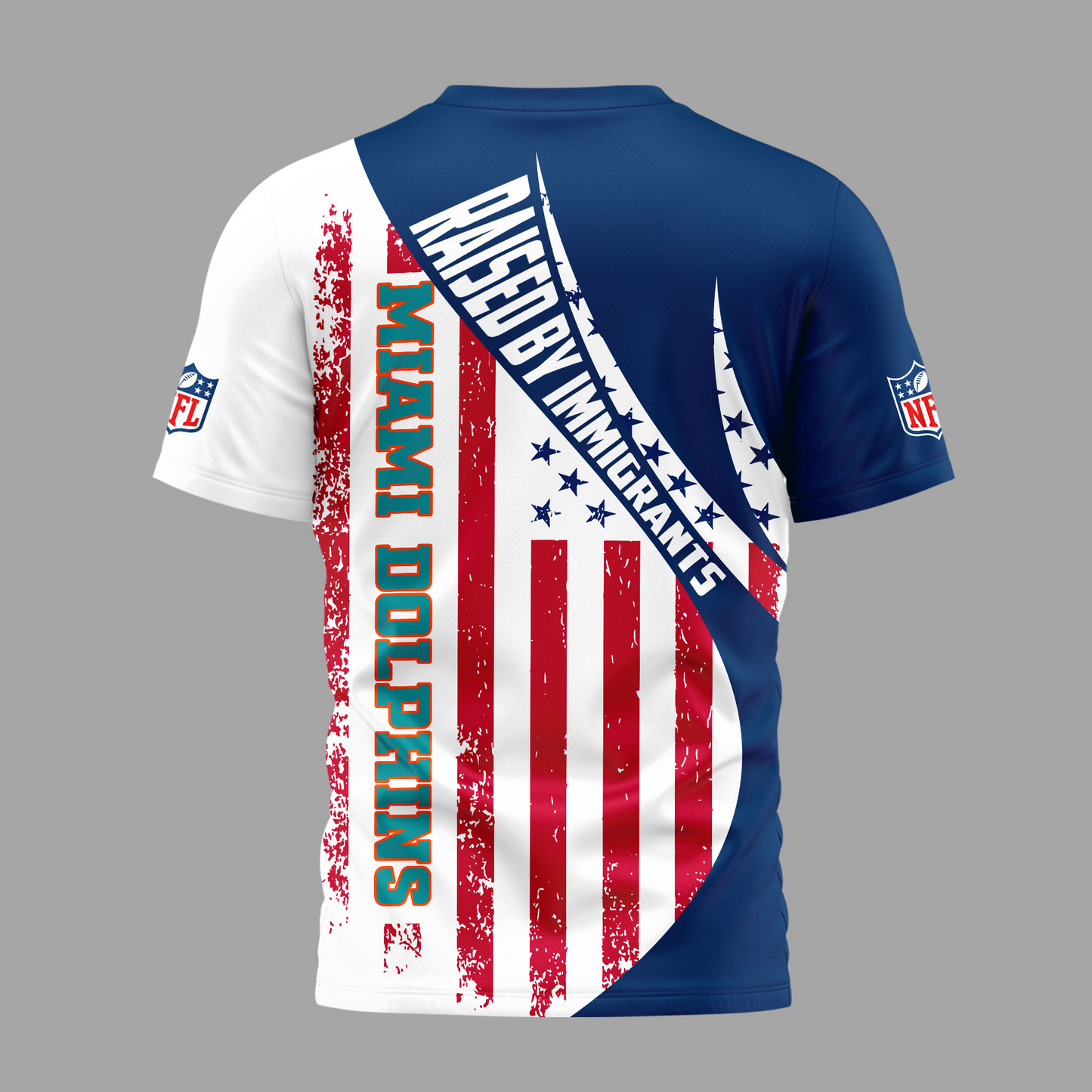MD Premium NFL Raised By Immigrants 3D Shirt DDT NTL