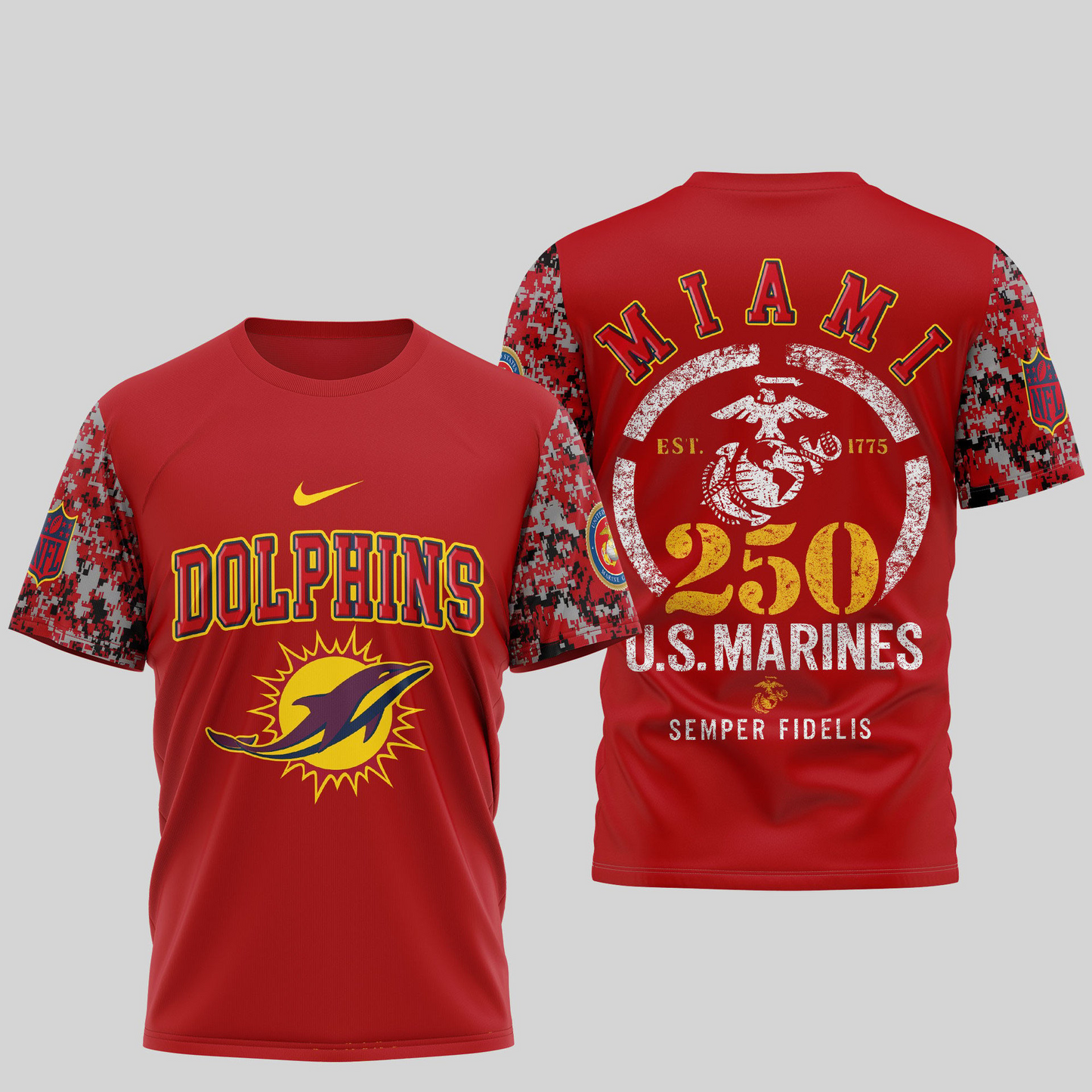 MD Premium U.S.M.C 250 Years Semper Fi 3D Shirt DDT TTV