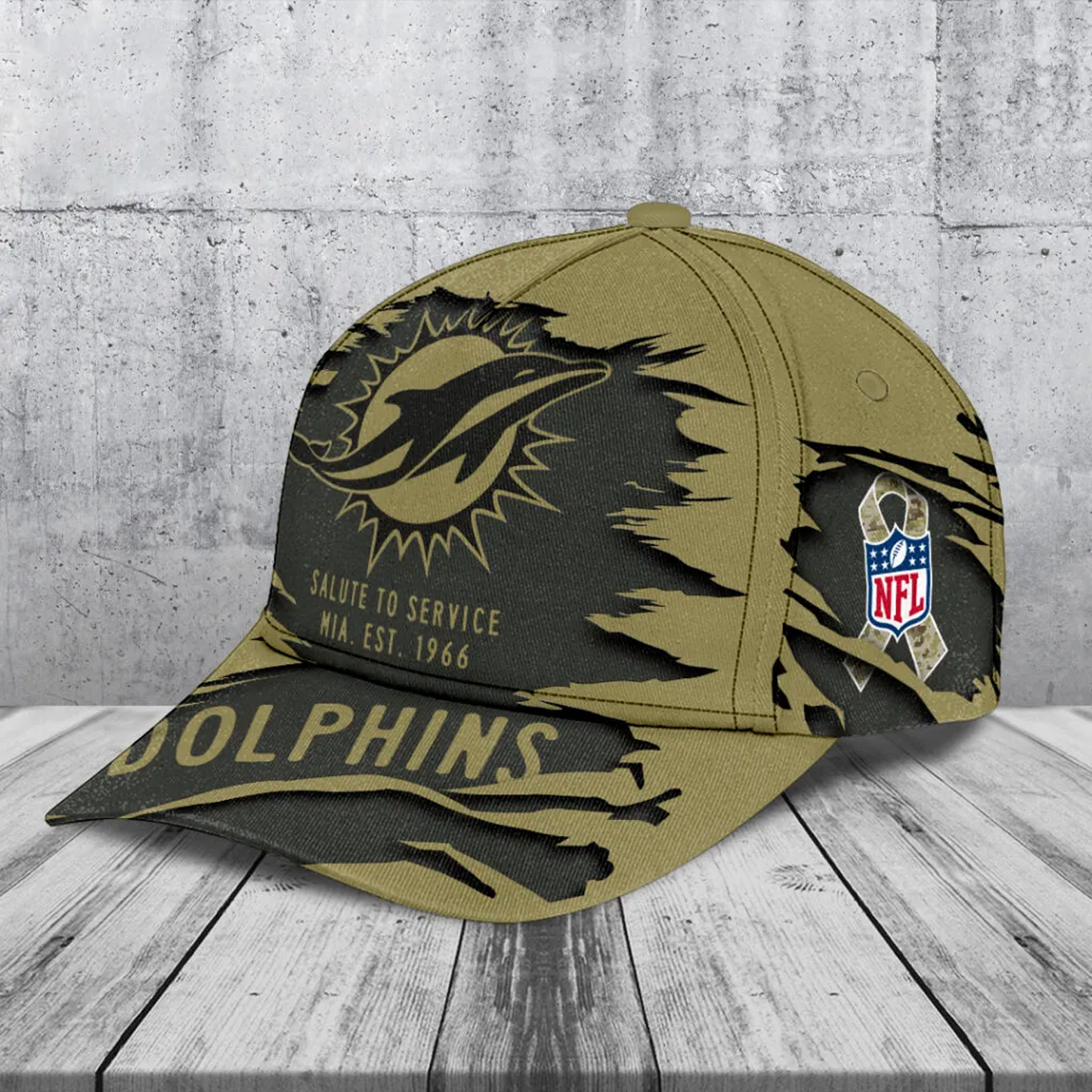 MIA x NFL 2025 Salute to Service Classic Cap DATND TANTD