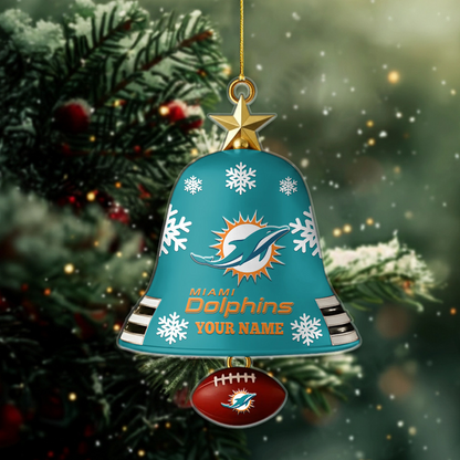 MIA X NFL Christmas Bell Ornament Custom Any Name Gifts NAK THUONGNH