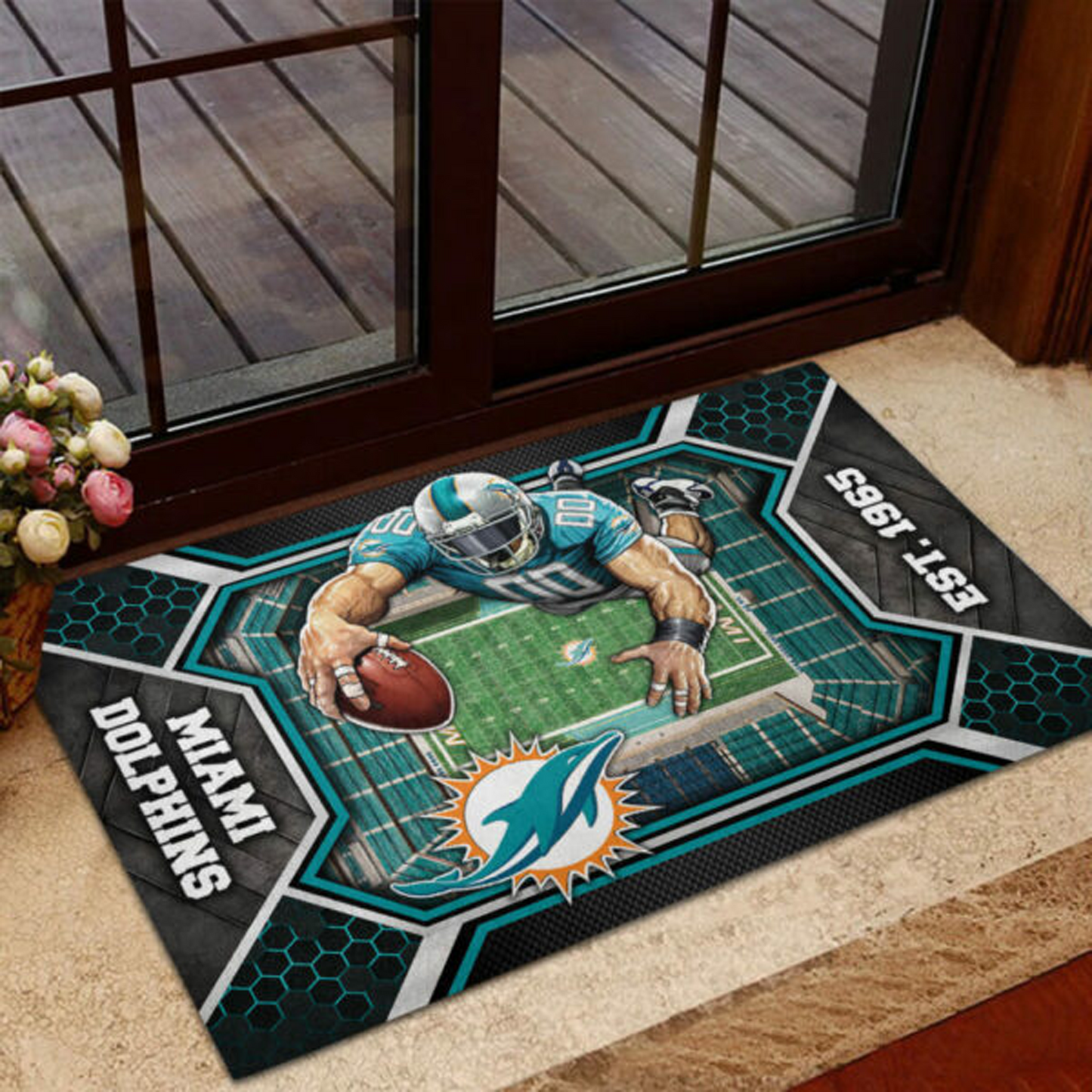 MIA x NFL Custom Doormat DATND TANTD