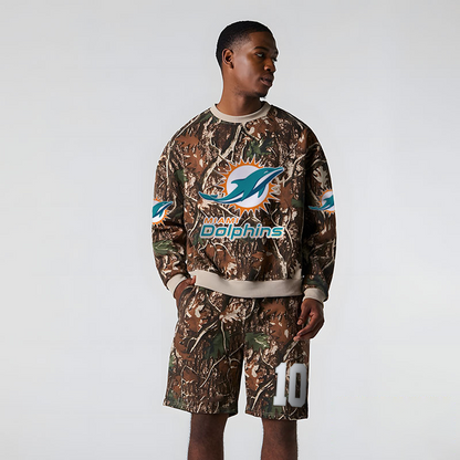 MIA x NFL Football Full Set Long Sweatshirt And Short Pants DATND TANTD