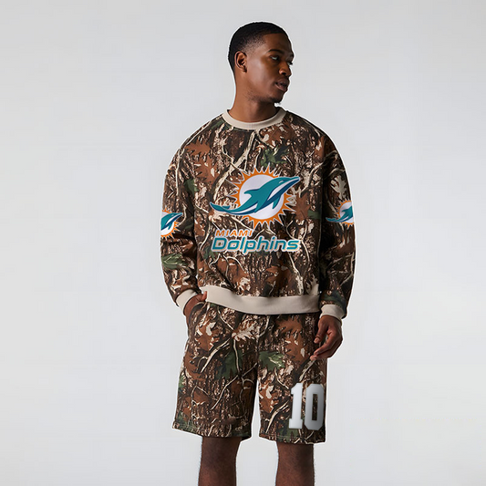 MIA x NFL Football Full Set Long Sweatshirt And Short Pants DATND TANTD