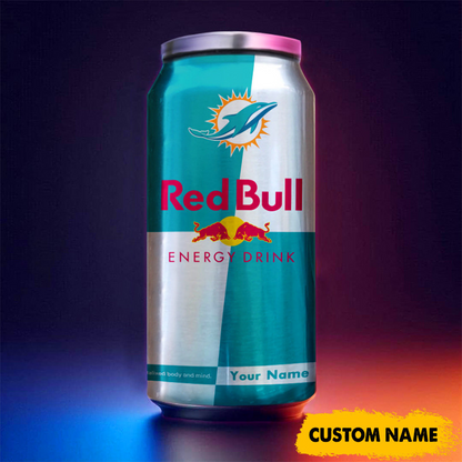 MIA x NFL Mix RedB Drink Can Tumbler Custom Any Name DATND TANTD