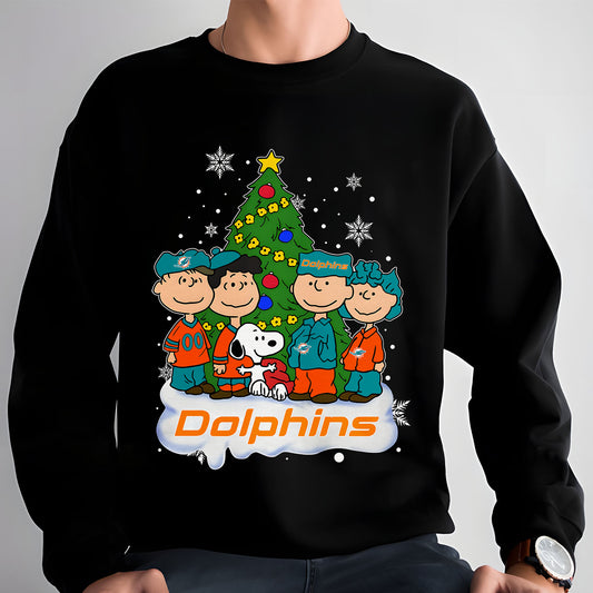 MIA x NFL Peanuts Snoopy And Friends Christmas Tree 2D Shirt DatND DVT