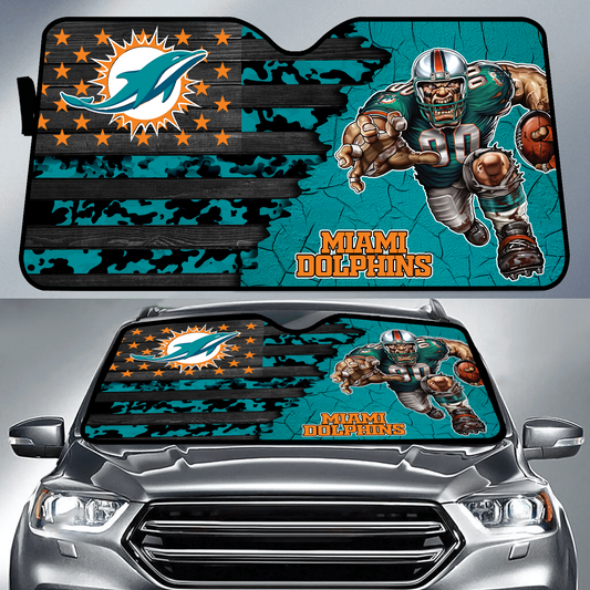 MIA x NFL Personalized Auto Sun Shade DATND TANTD