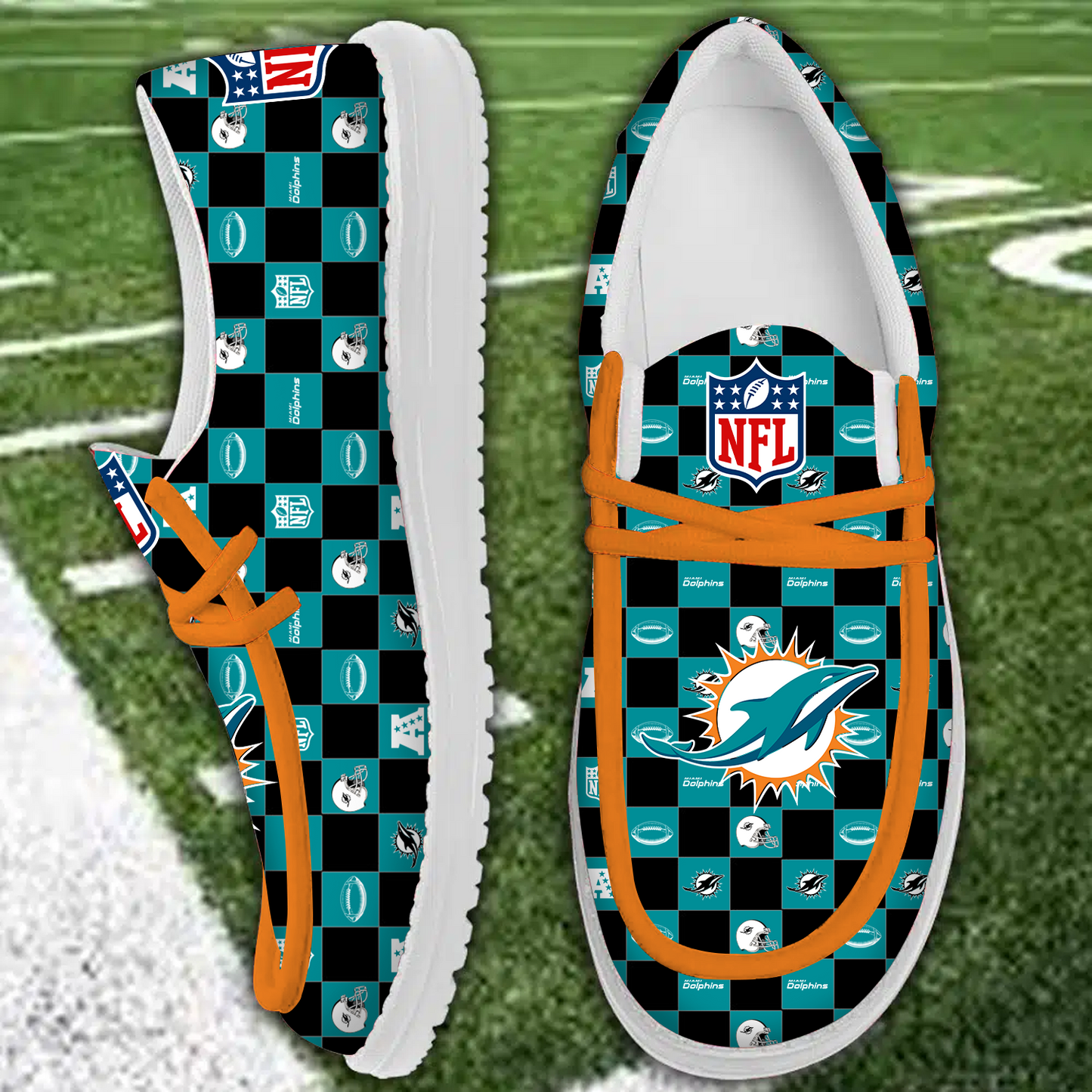 MIA x NFL Personalized Low Top Shoes DATND TANTD