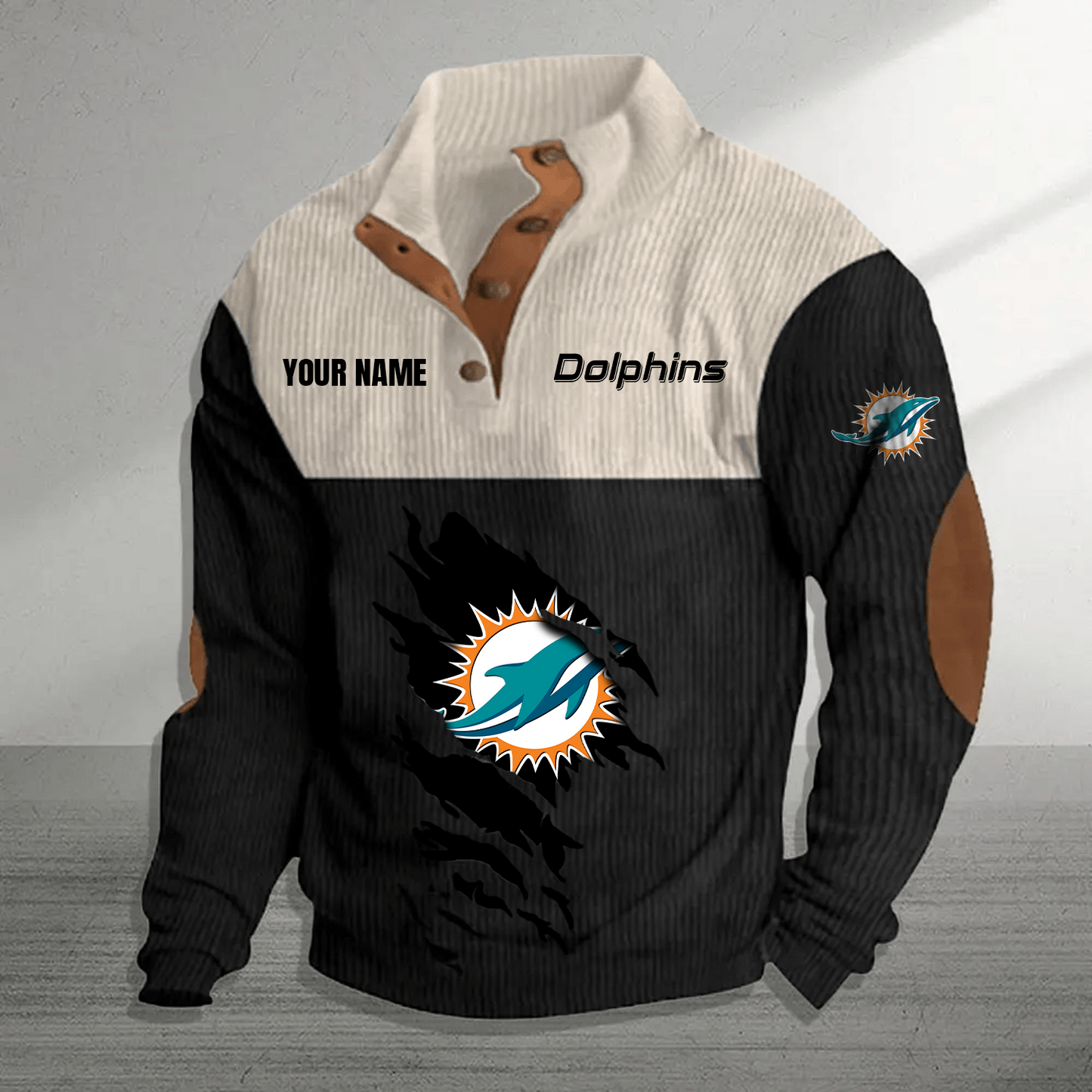 MIA x NFL Premium Personalized Game-Day Pullover DATND TANTD