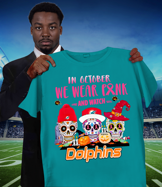 MIA x NFL Sugar skull in October we wear pink and watch DATND TANTD