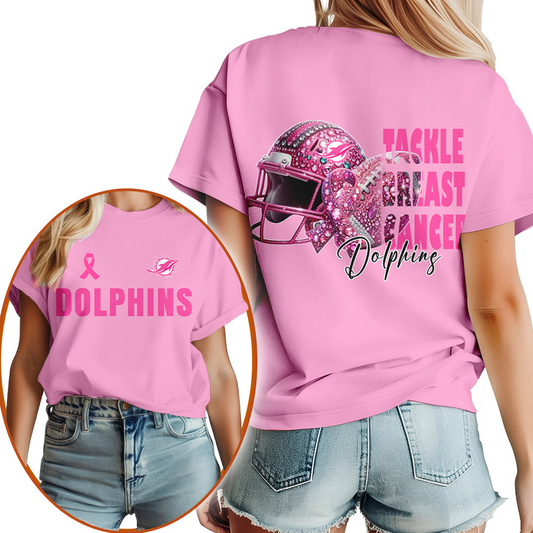 MIA x NFL Tackle Breast Cancer Premium 3D Shirt DATND TANTD
