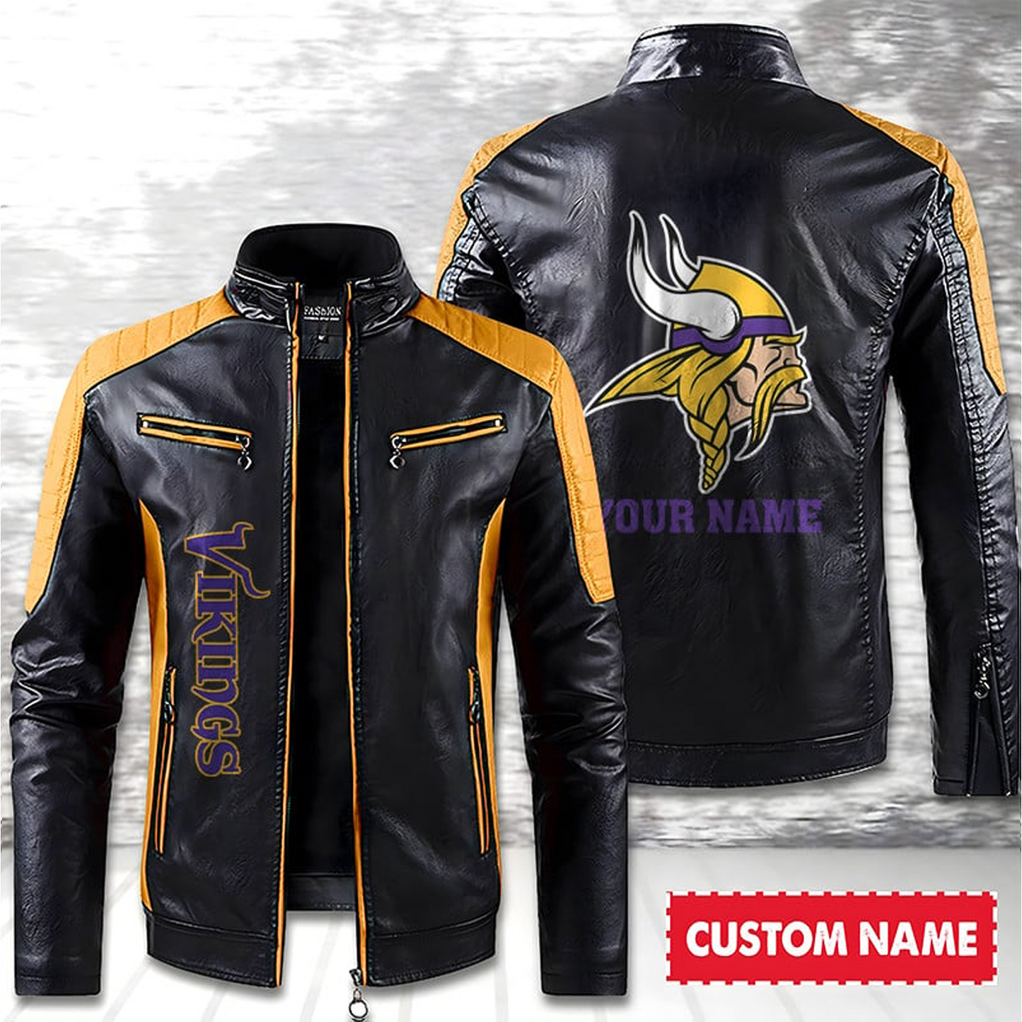 MIN American Football Men Leather Jacket Custom Any Name Gifts DatND DVT