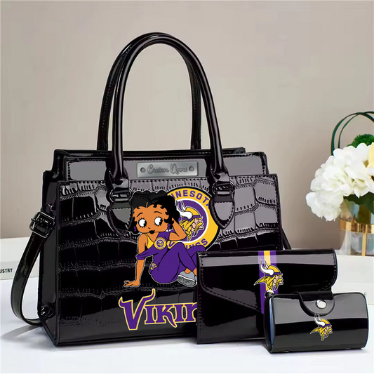 MIN Embossed three-piece handbag set DatND DVT