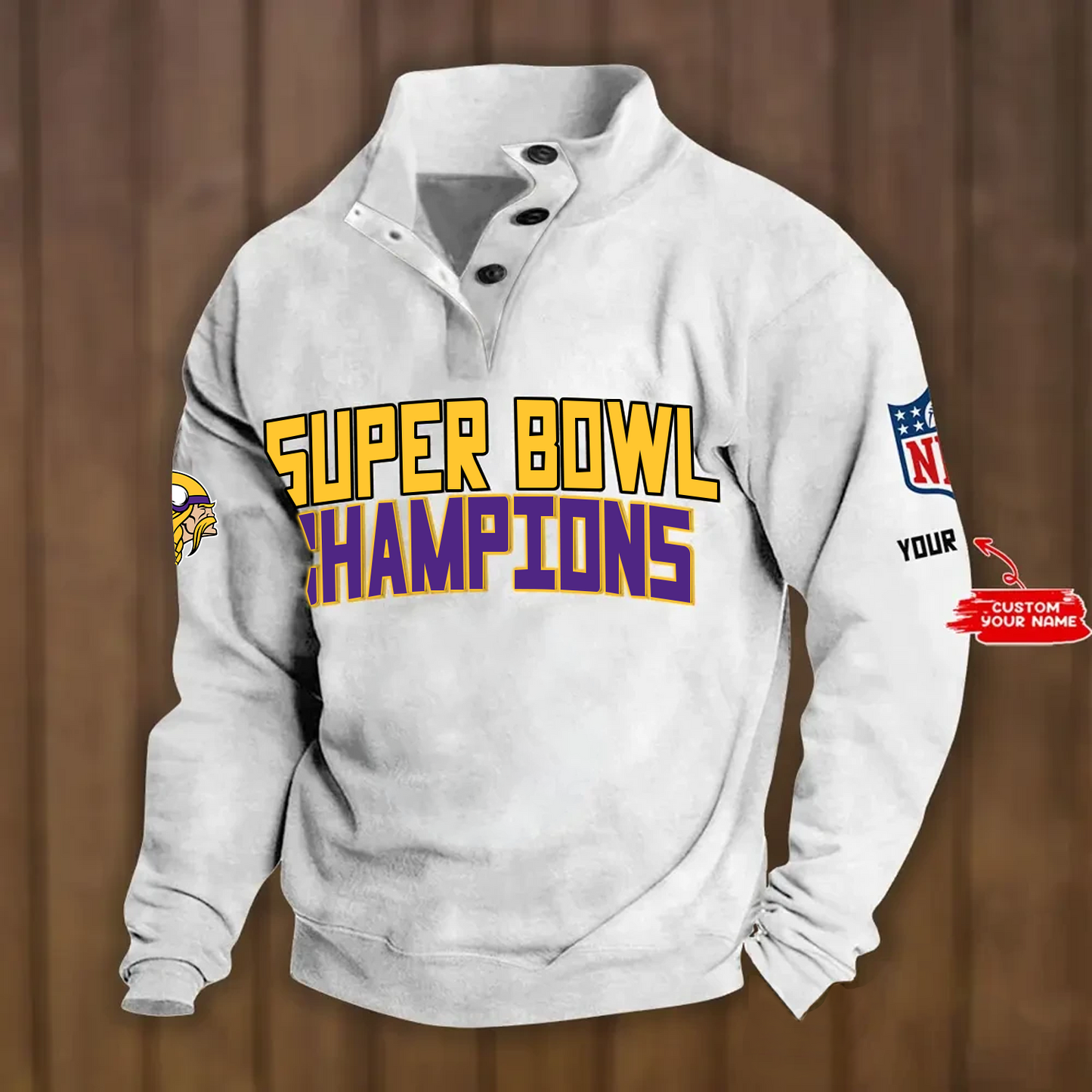 MIN x NFL Double Breasted Stand Collar Hoodies DATND TANTD