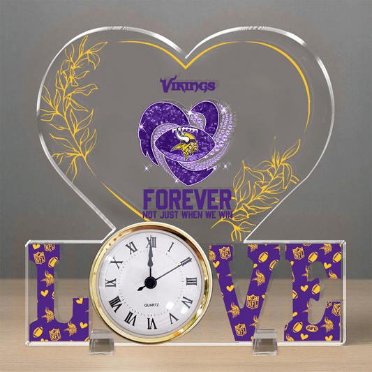 MIN x NFL Forever Not Just When We Win Acrylic Clock DATND TANTD