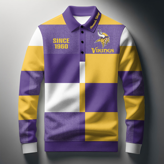 MIN x NFL Men Style Polo Long Sleeves Shirt DatND DVT