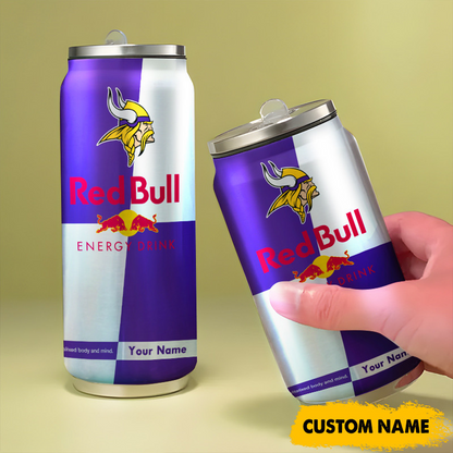 MIN x NFL Mix RedB Drink Can Tumbler Custom Any Name DATND TANTD