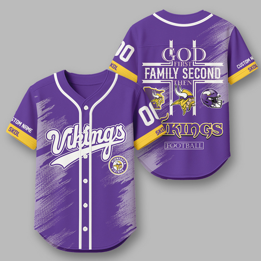 MIN x NFL Premium NFL Baseball Jersey DATND TANTD