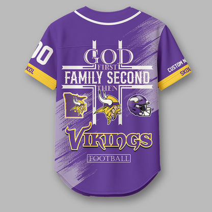 MIN x NFL Premium NFL Baseball Jersey DATND TANTD