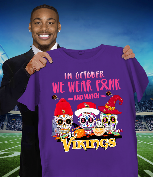 MIN x NFL Sugar skull in October we wear pink and watch DATND TANTD