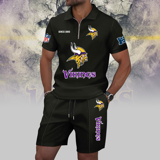 MIN x NFL Zip Polo Set DATND TANTD