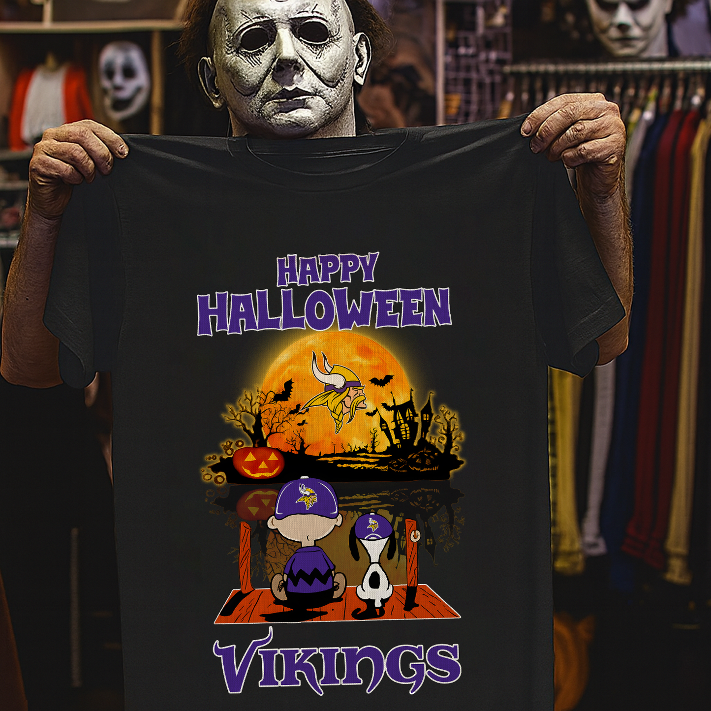 MIN X The Peanuts Snoopy And Charlie Brown Happy Halloween 2D Shirt DatND ThuongNH