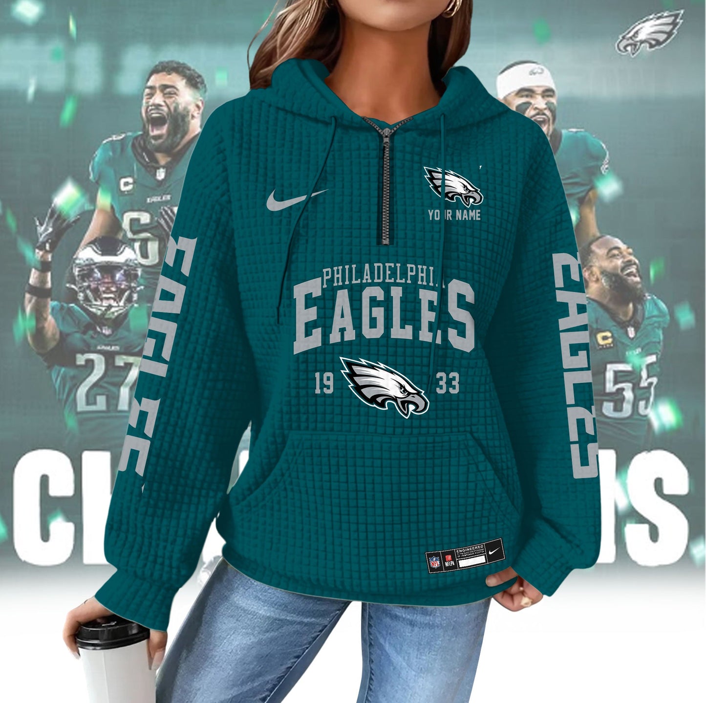 PE Premium NFL Waffle Hoodie DDT CTND