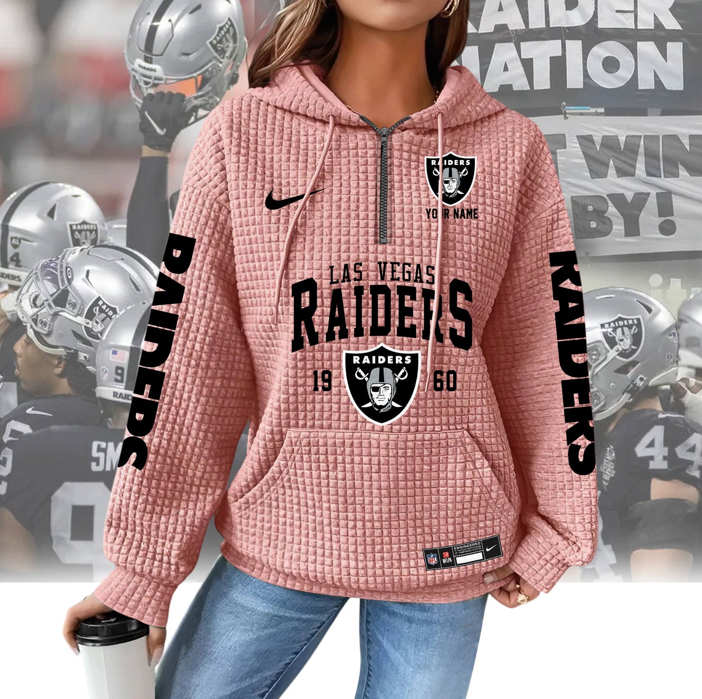 LVR Premium NFL Waffle Hoodie DDT CTND