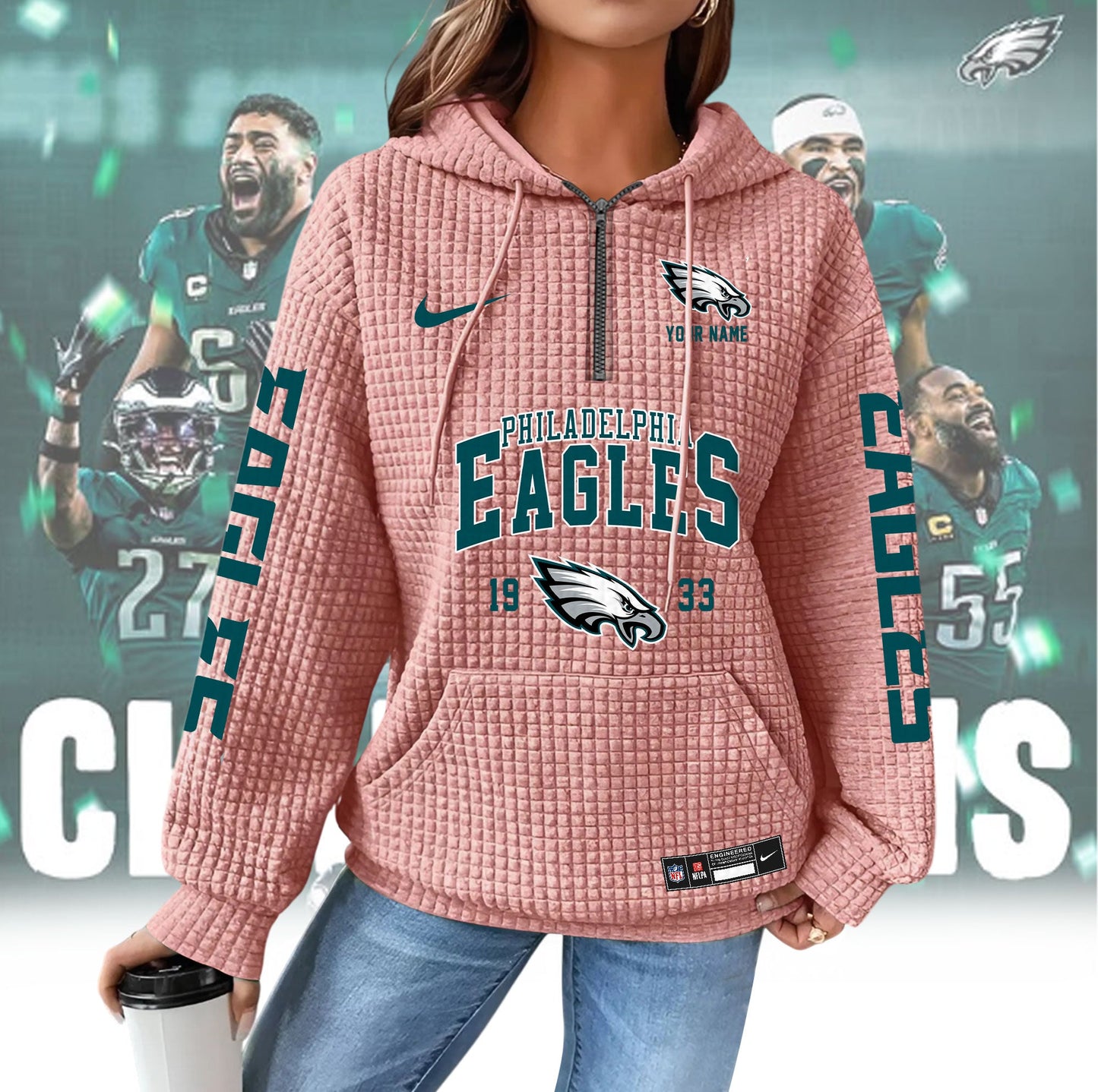 PE Premium NFL Waffle Hoodie DDT CTND