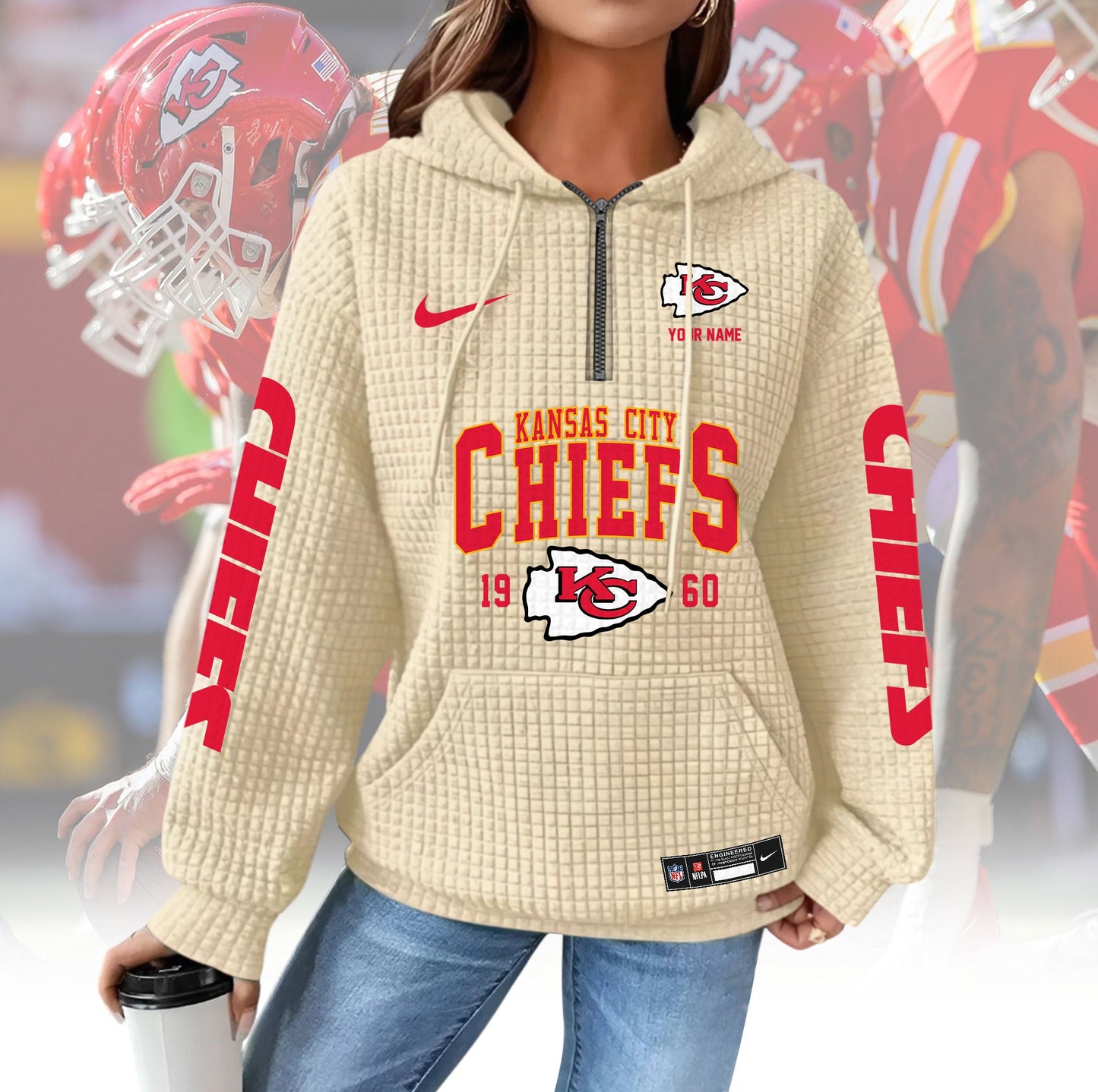 KCC Premium NFL Waffle Hoodie DDT CTND