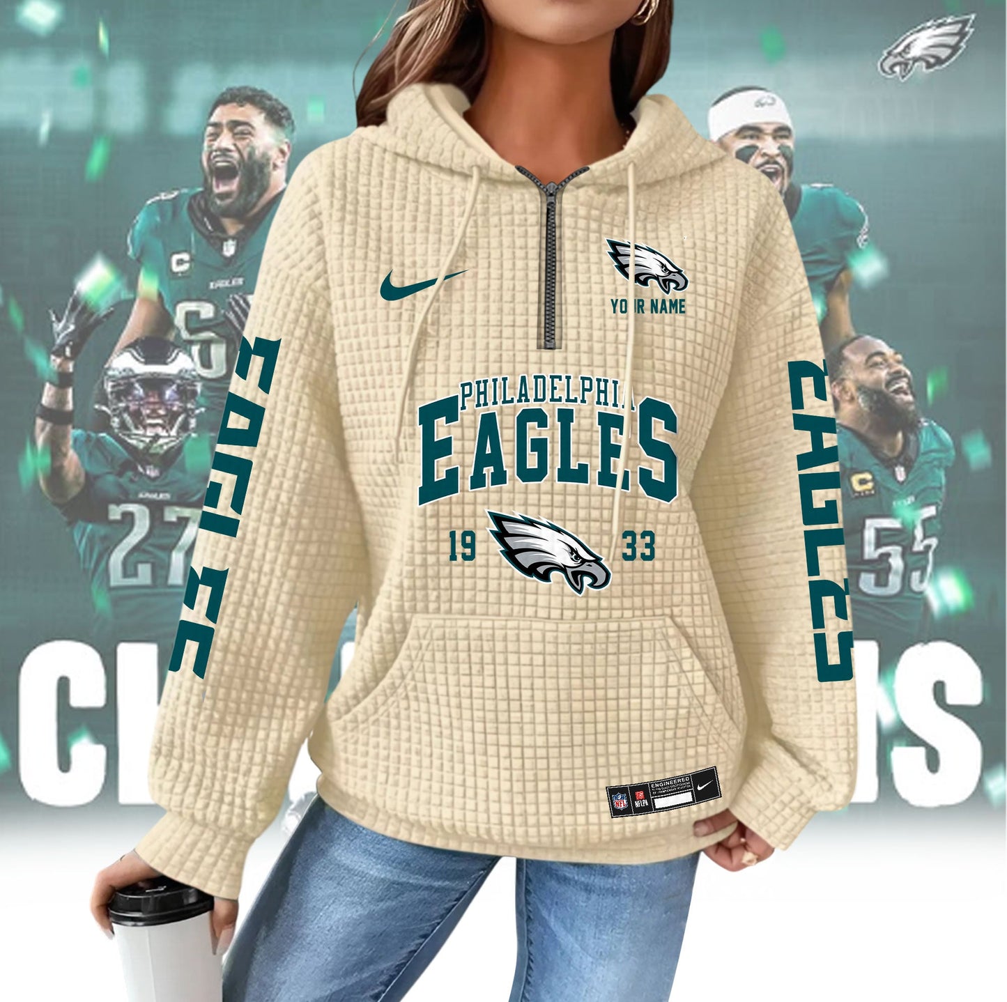 PE Premium NFL Waffle Hoodie DDT CTND