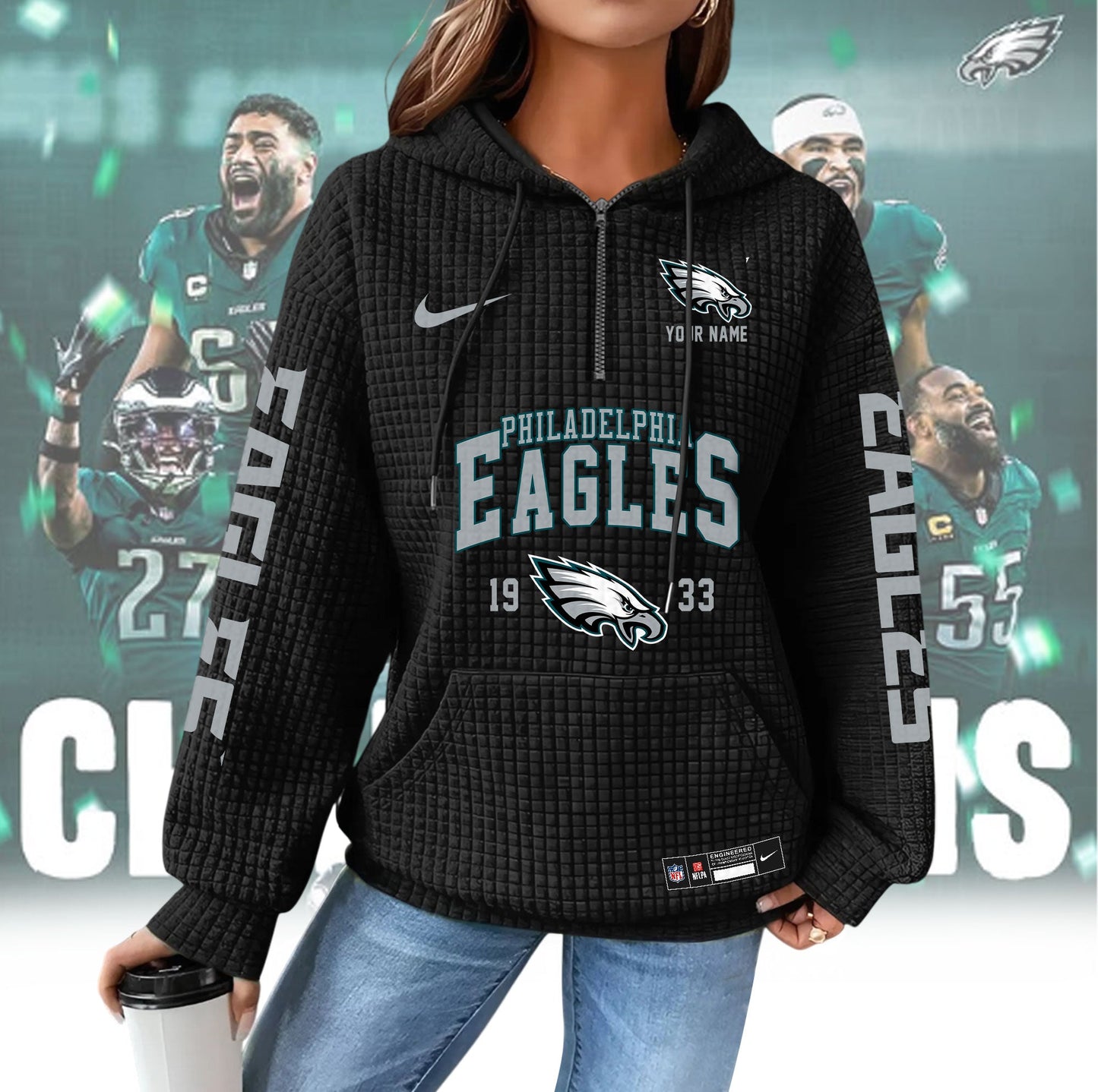 PE Premium NFL Waffle Hoodie DDT CTND