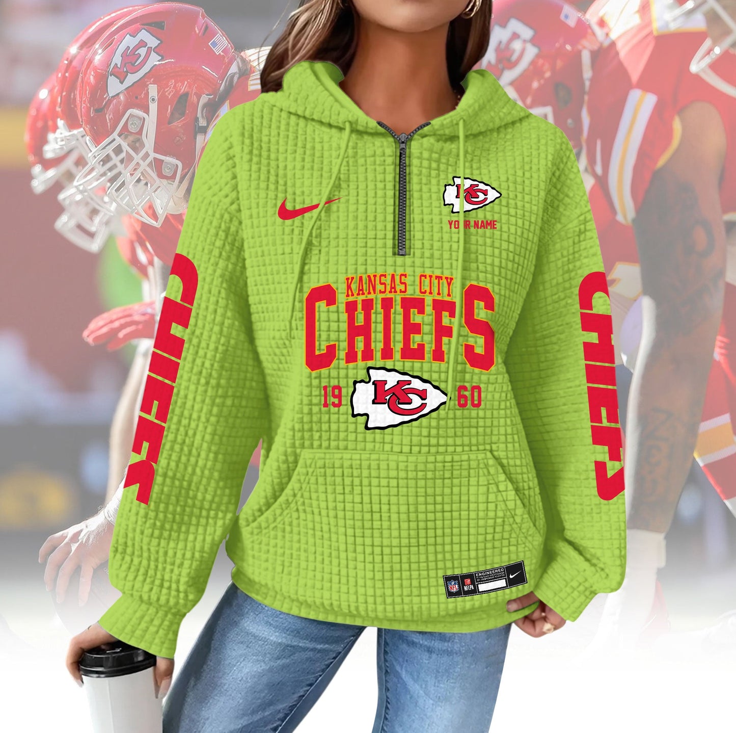 KCC Premium NFL Waffle Hoodie DDT CTND