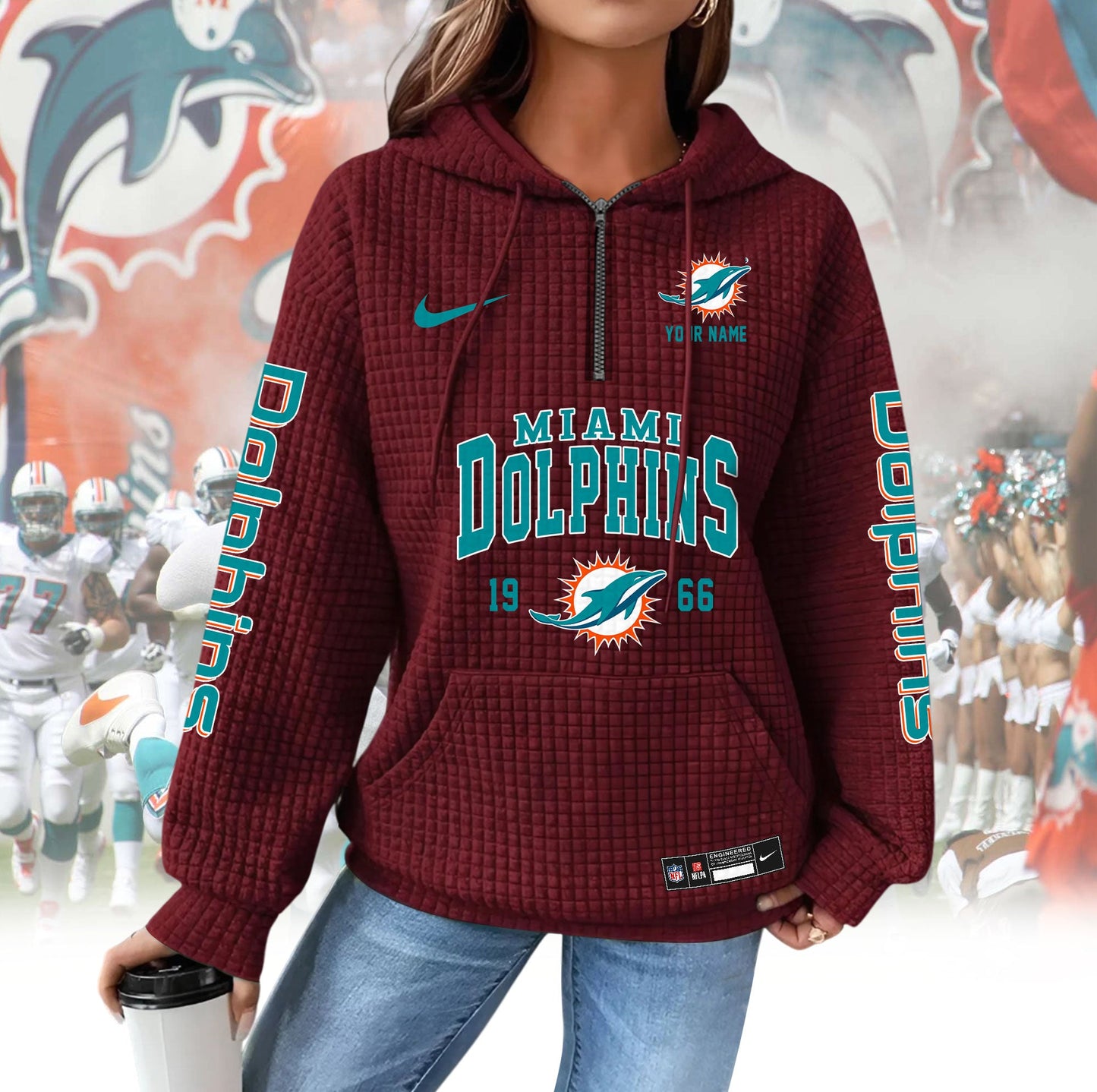 MD Premium NFL Waffle Hoodie DDT CTND