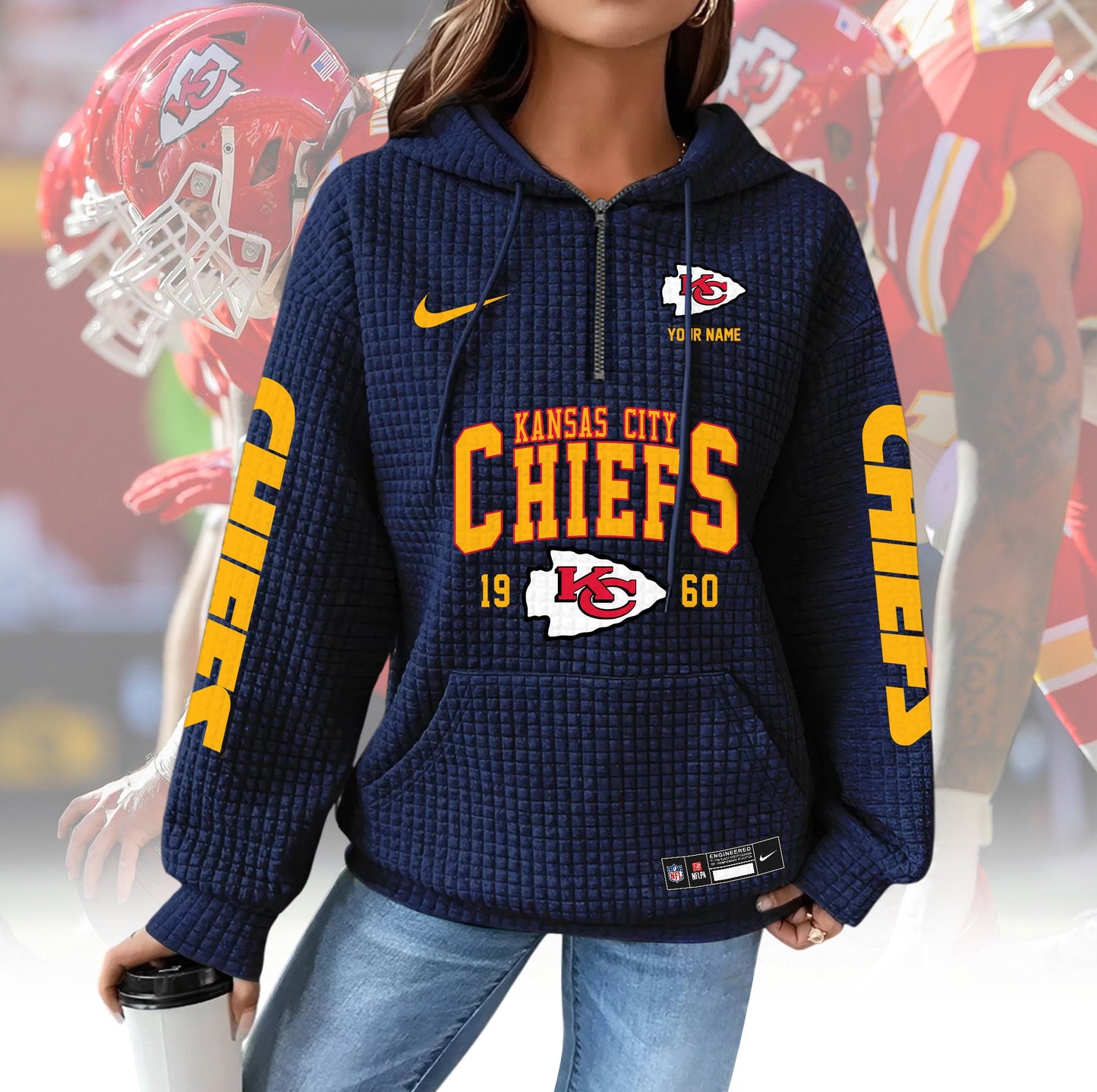 KCC Premium NFL Waffle Hoodie DDT CTND