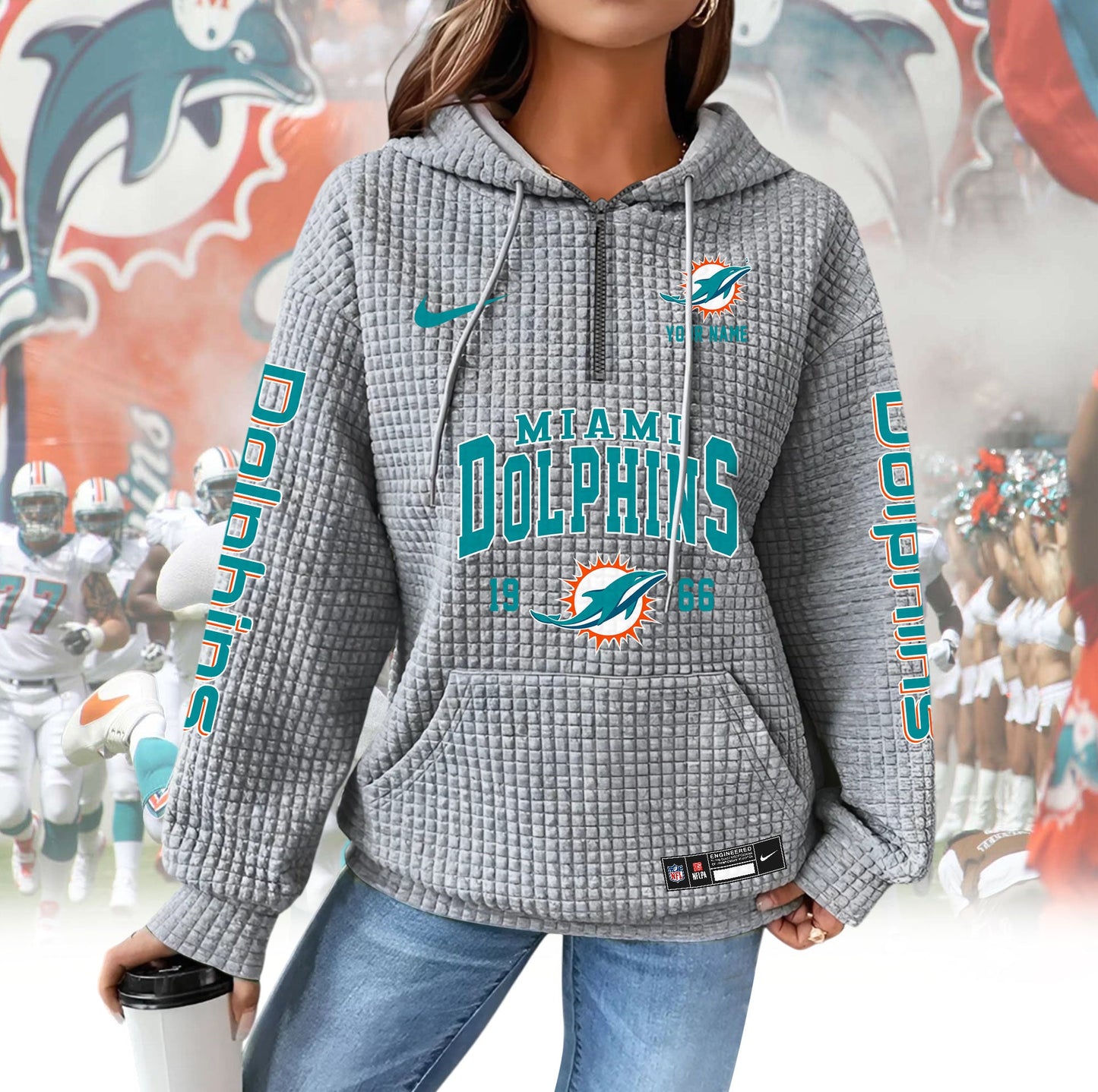 MD Premium NFL Waffle Hoodie DDT CTND