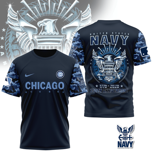 MLB CC Premium Navy 250 Years 3D Shirt DDT CTND