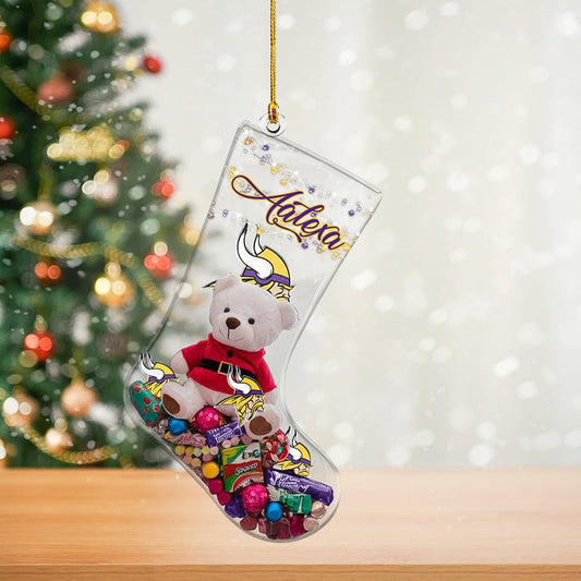 MV Christmas NFL Personalized Acrylic Ornament For Fan DDTNTL