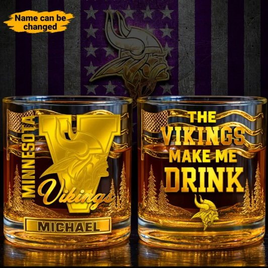 MV Premium NFL Golden Whiskey Fan Glass DDT HLPhuong