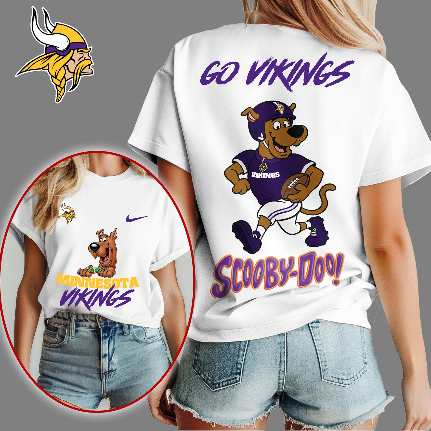 MV Premium NFL Scooby-Doo Fan Women‘s Shirt DDT CTND