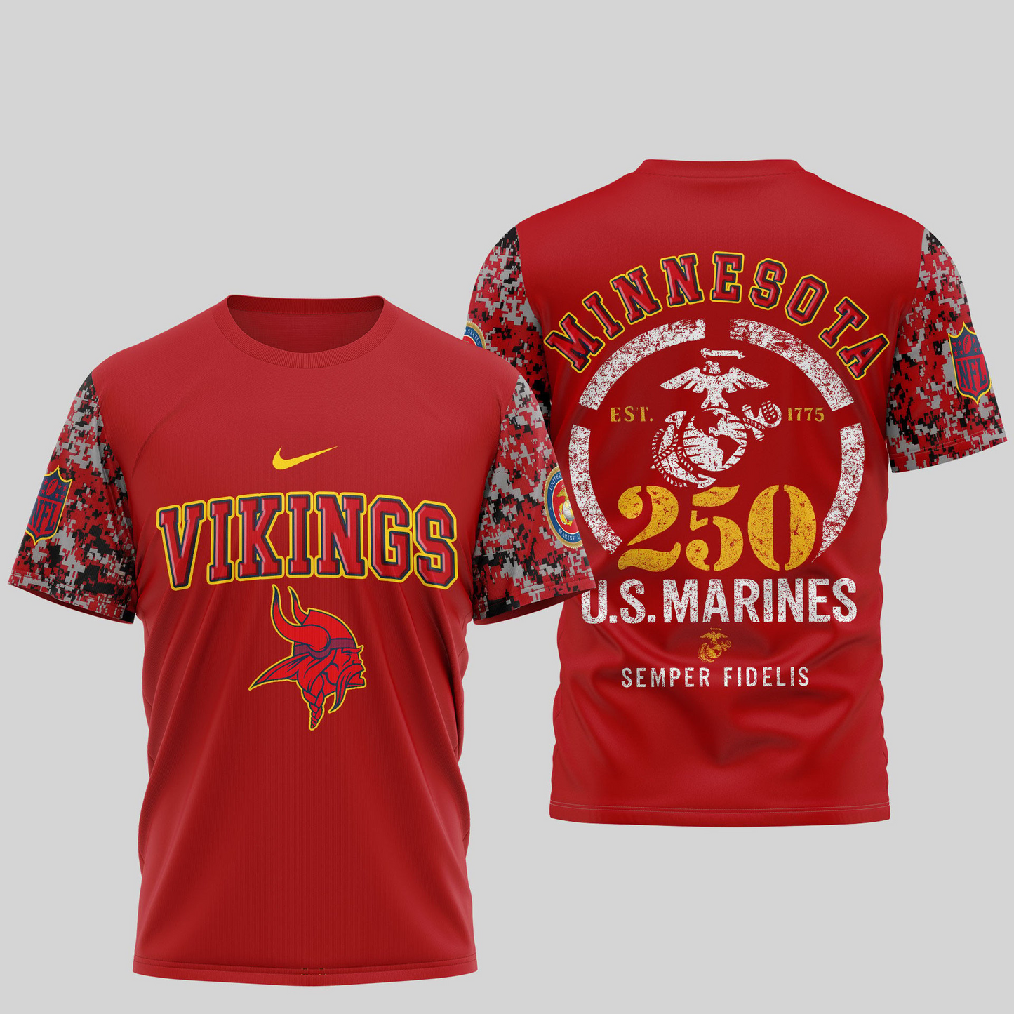MV Premium U.S.M.C 250 Years Semper Fi 3D Shirt DDT TTV