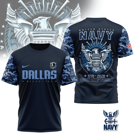 NBA DM Premium Navy 250 Years 3D Shirt DDT CTND