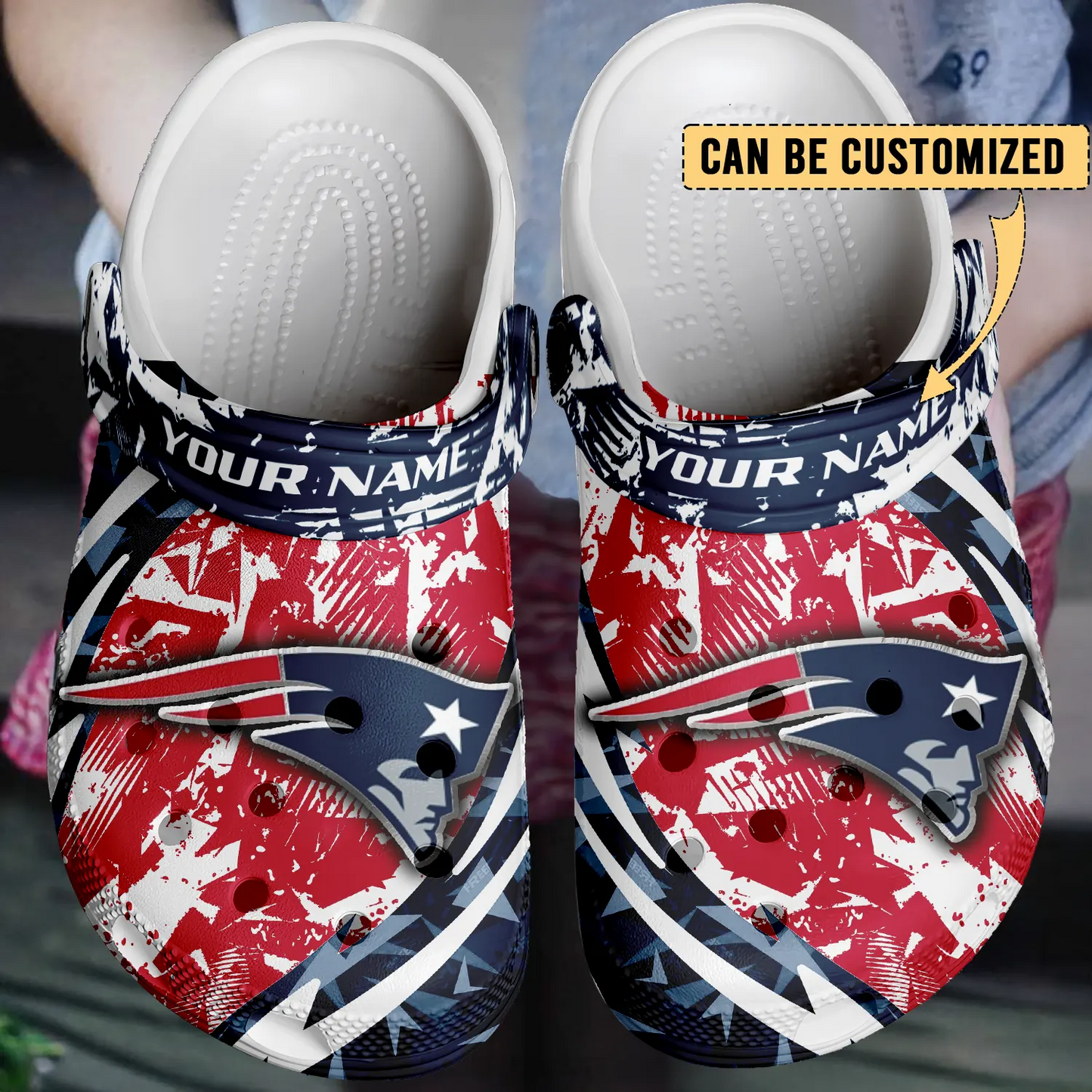 NE  x NFL Crocs Crocband Clogs Shoes DatND DVT