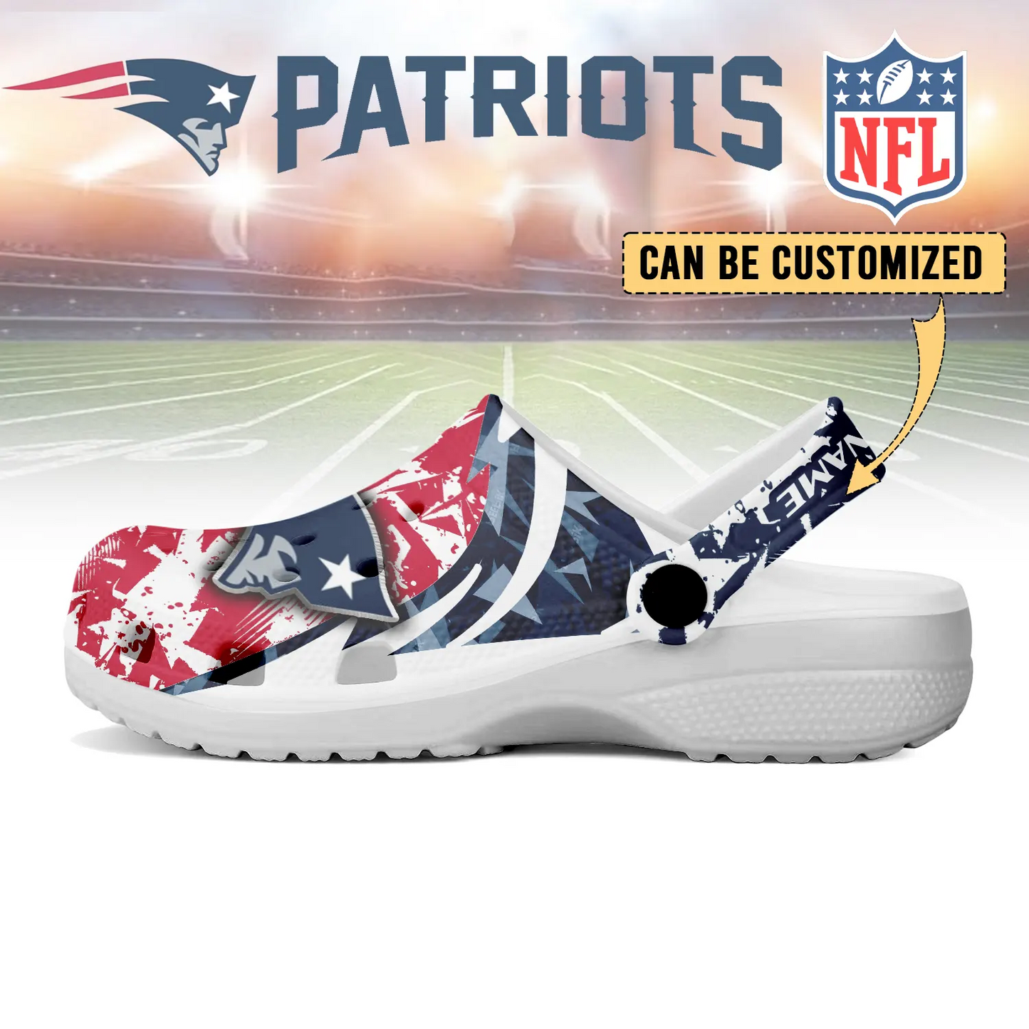 NE  x NFL Crocs Crocband Clogs Shoes DatND DVT