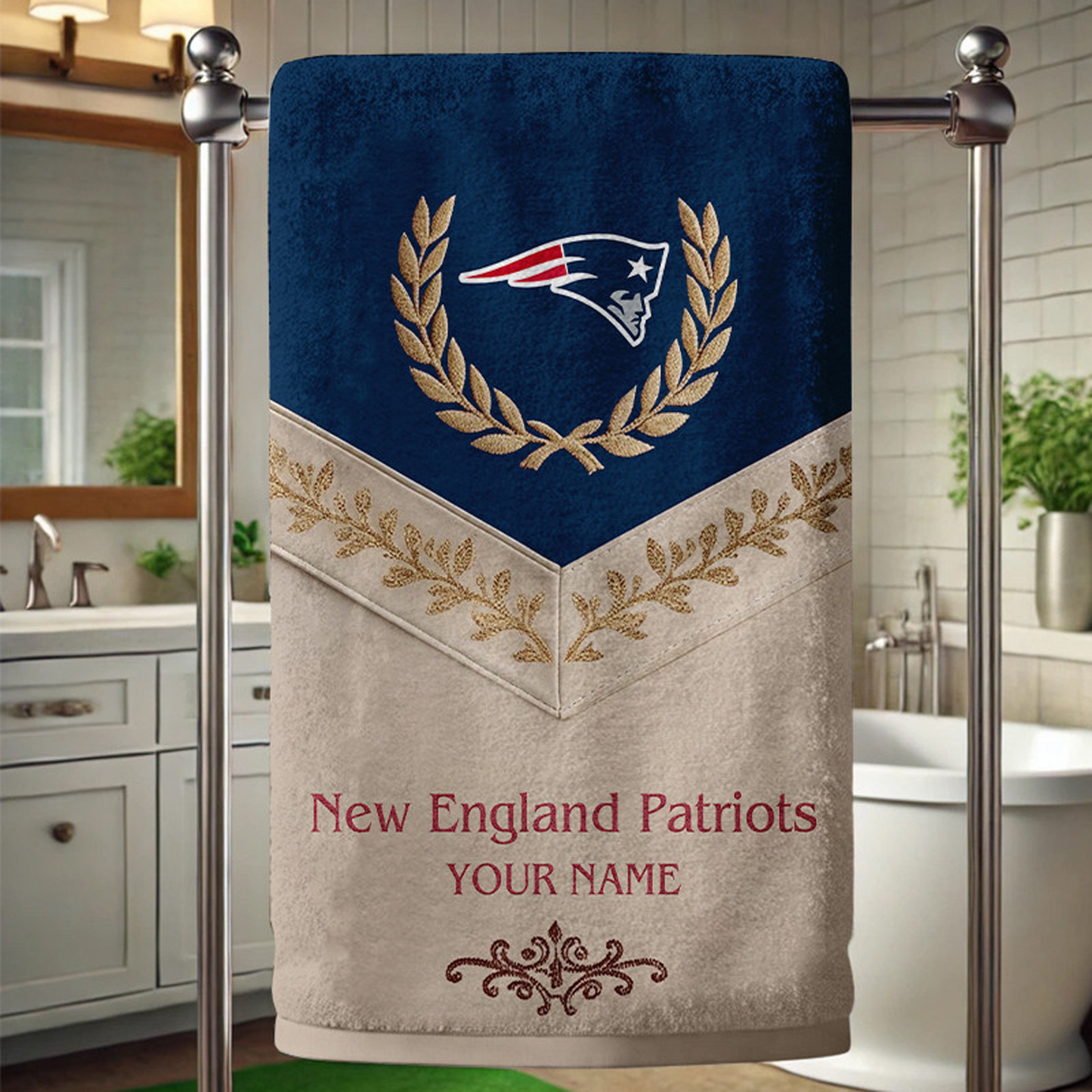 NEP Football New Bath Towel Custom Name DATND TANTD