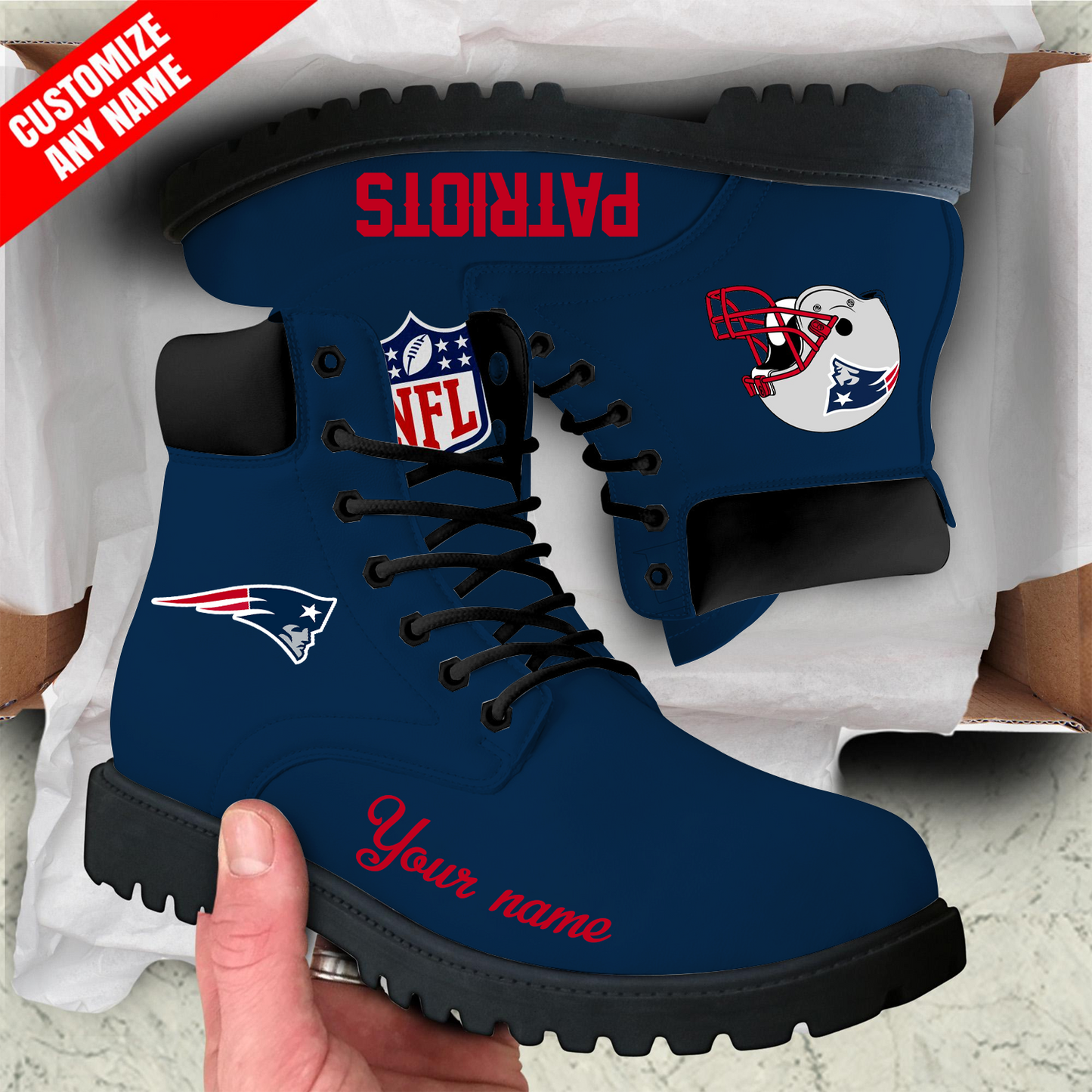 NEP x NFL Custom Leather Boots DATND TANTD